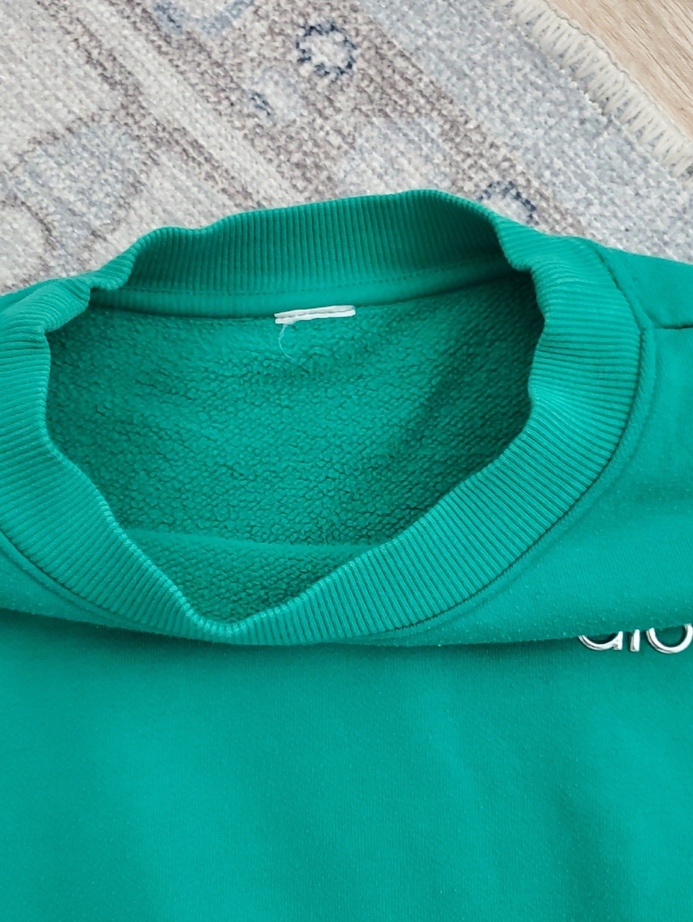 Alo Yoga Accolade Green Crewneck Sweatshirt SzS - Picture 5 of 9